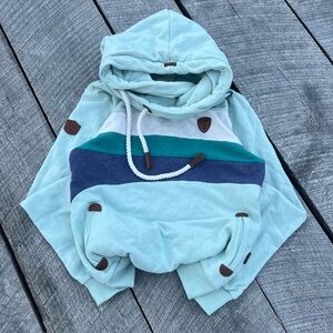 Wanakome Cowl Neck Hooded Sweatshirt